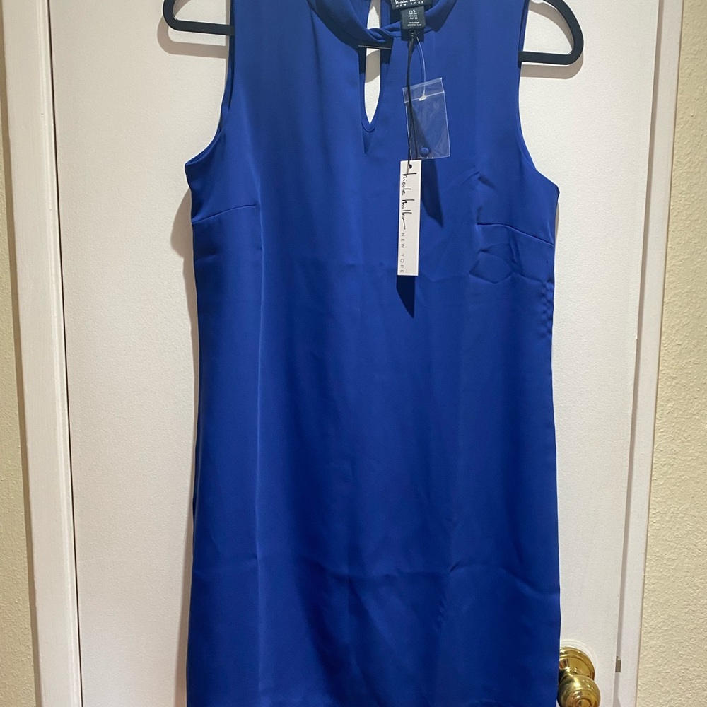 NEW! Nicole Miller New York Royal Blue Sleeveless Shift Dress with Tags